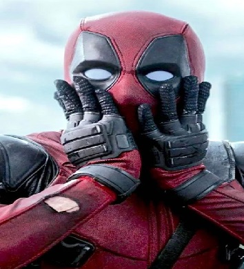 A picture of deadpool looking shocked