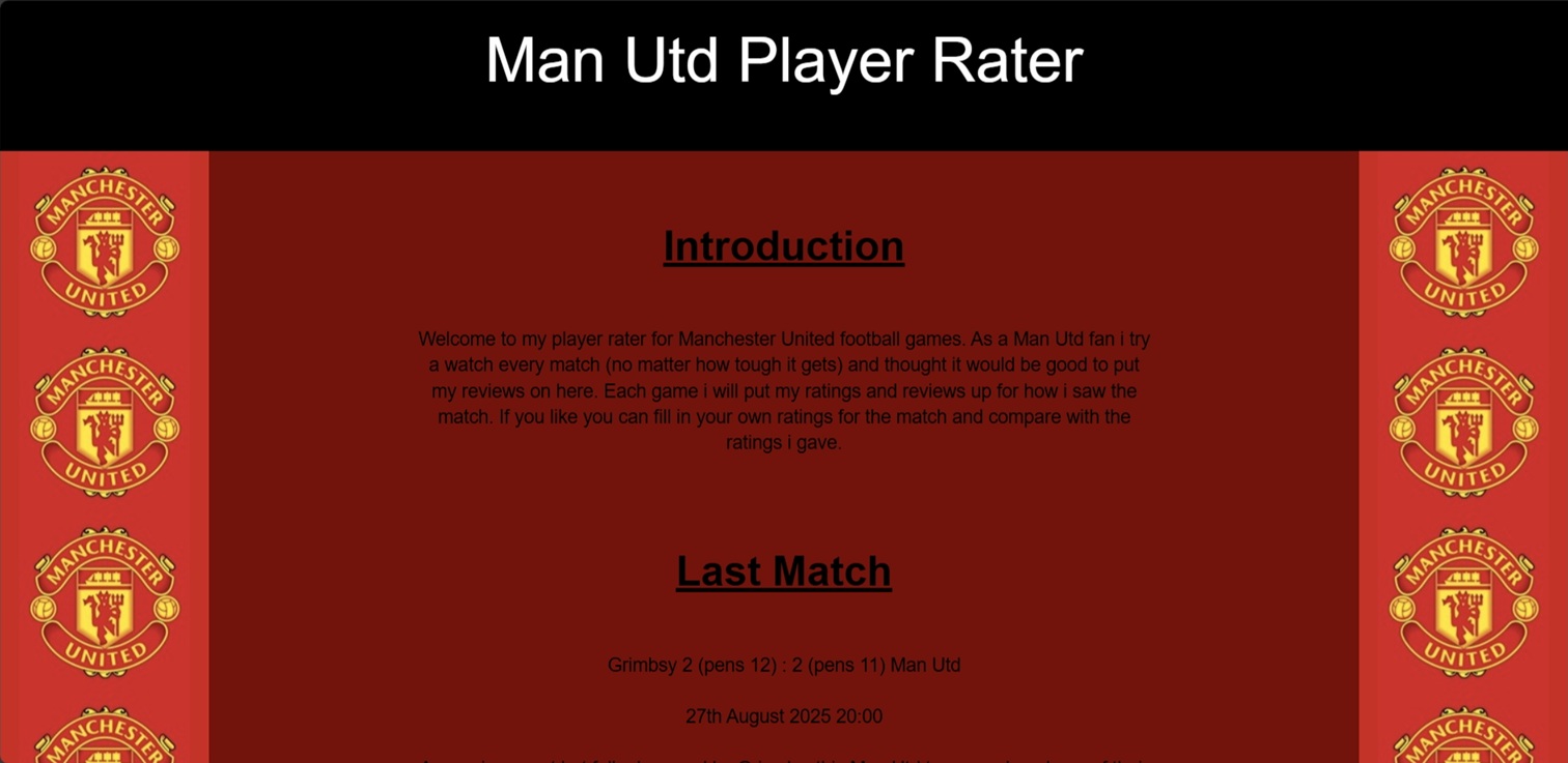 image of man utd player rater site