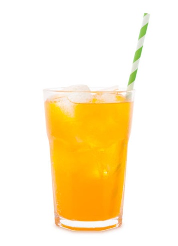 pictue of a glass of orange soda