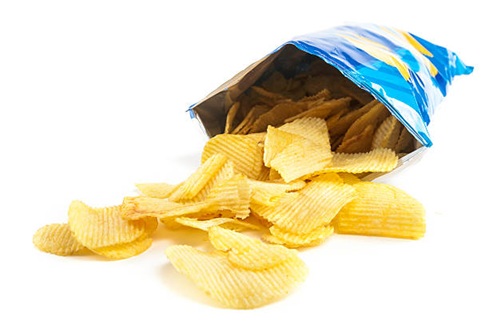 picture of an open packet of crisps